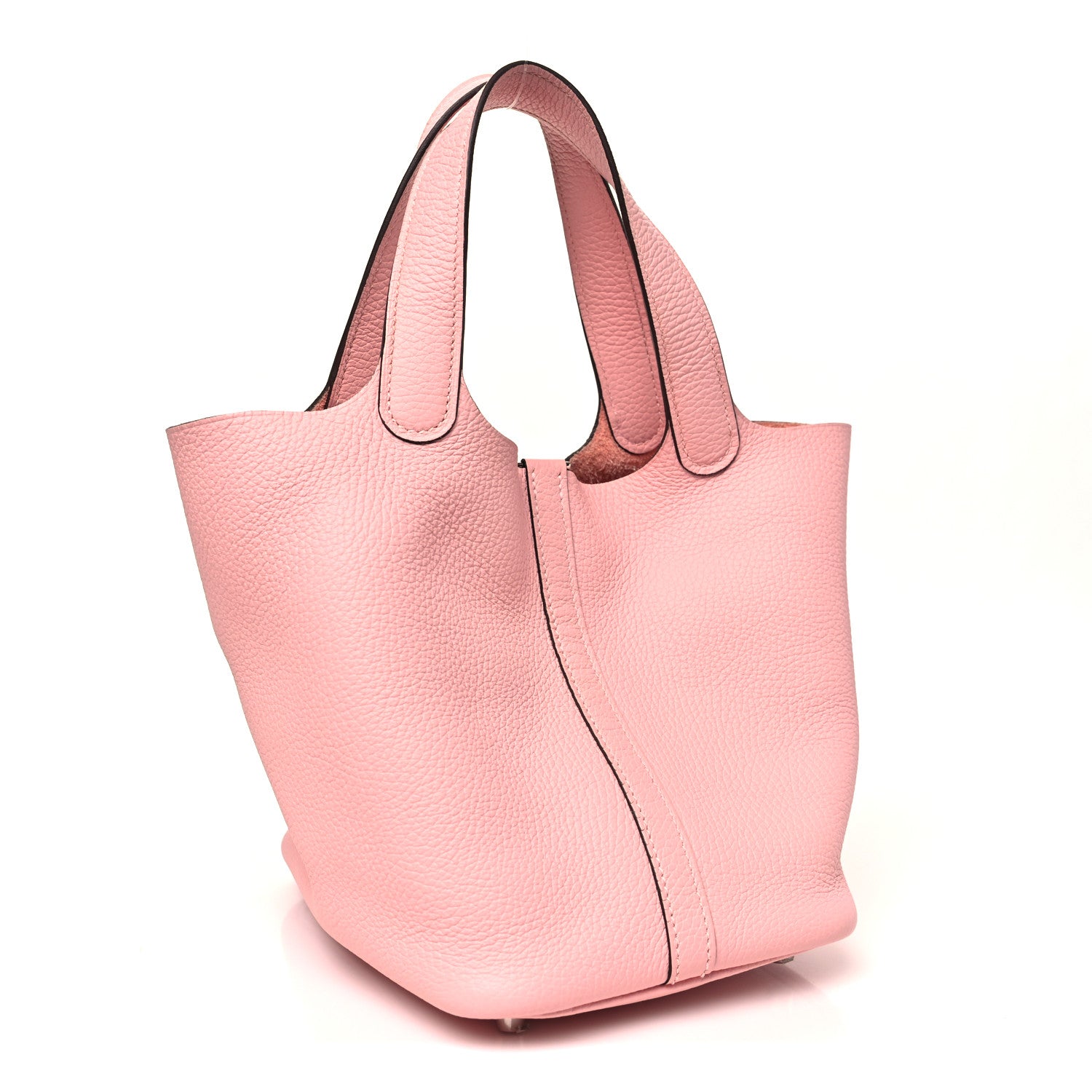 Hermes Taurillon Clemence Picotin Lock 18 PM Rose Sakura 3 of 11