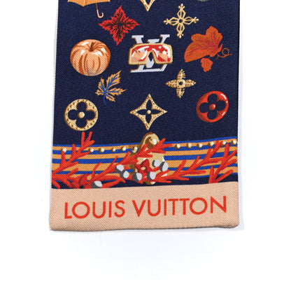 Louis Vuitton Silk Summer Winter Bandeau Navy 3 of 3