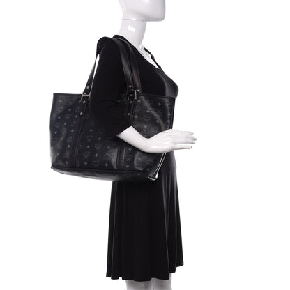 MCM Visetos Shopping Tote Black 2 of 9