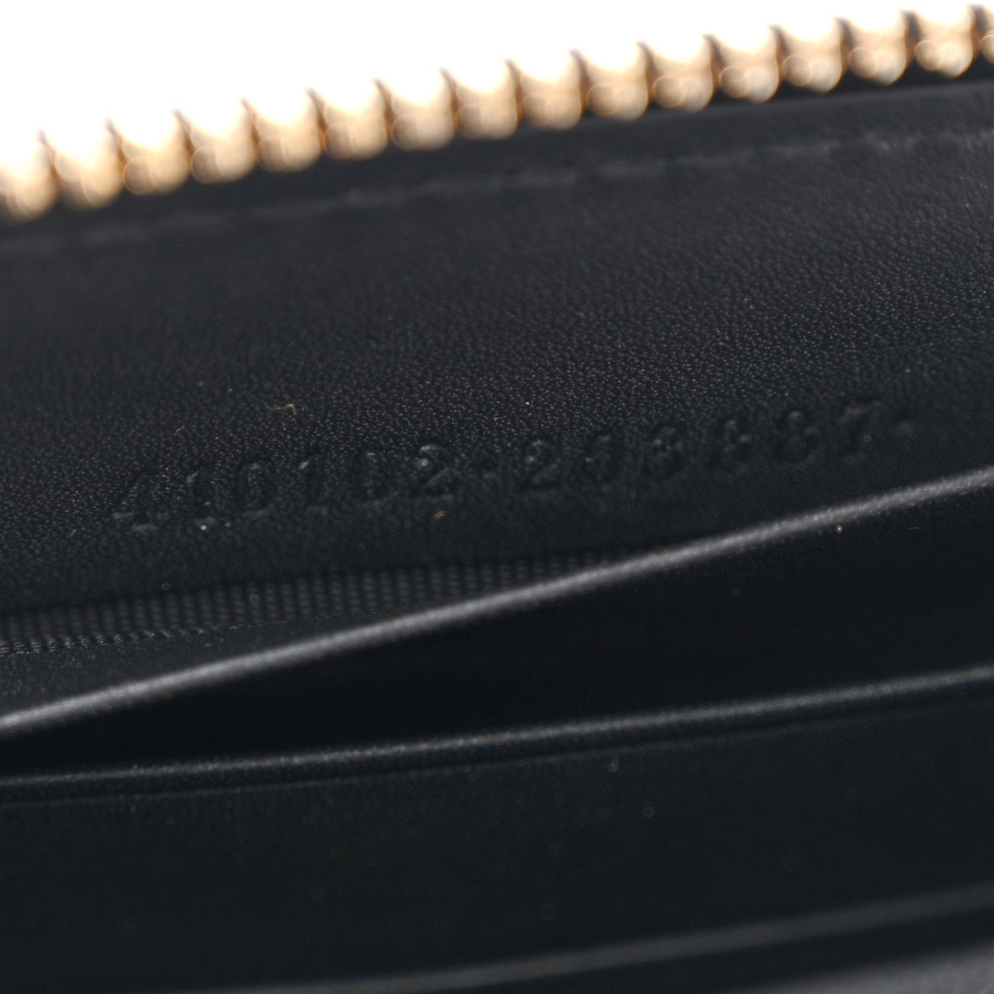 GG Supreme Monogram Cuoio Toscano Zip Around Wallet Beige Ebony Cuir