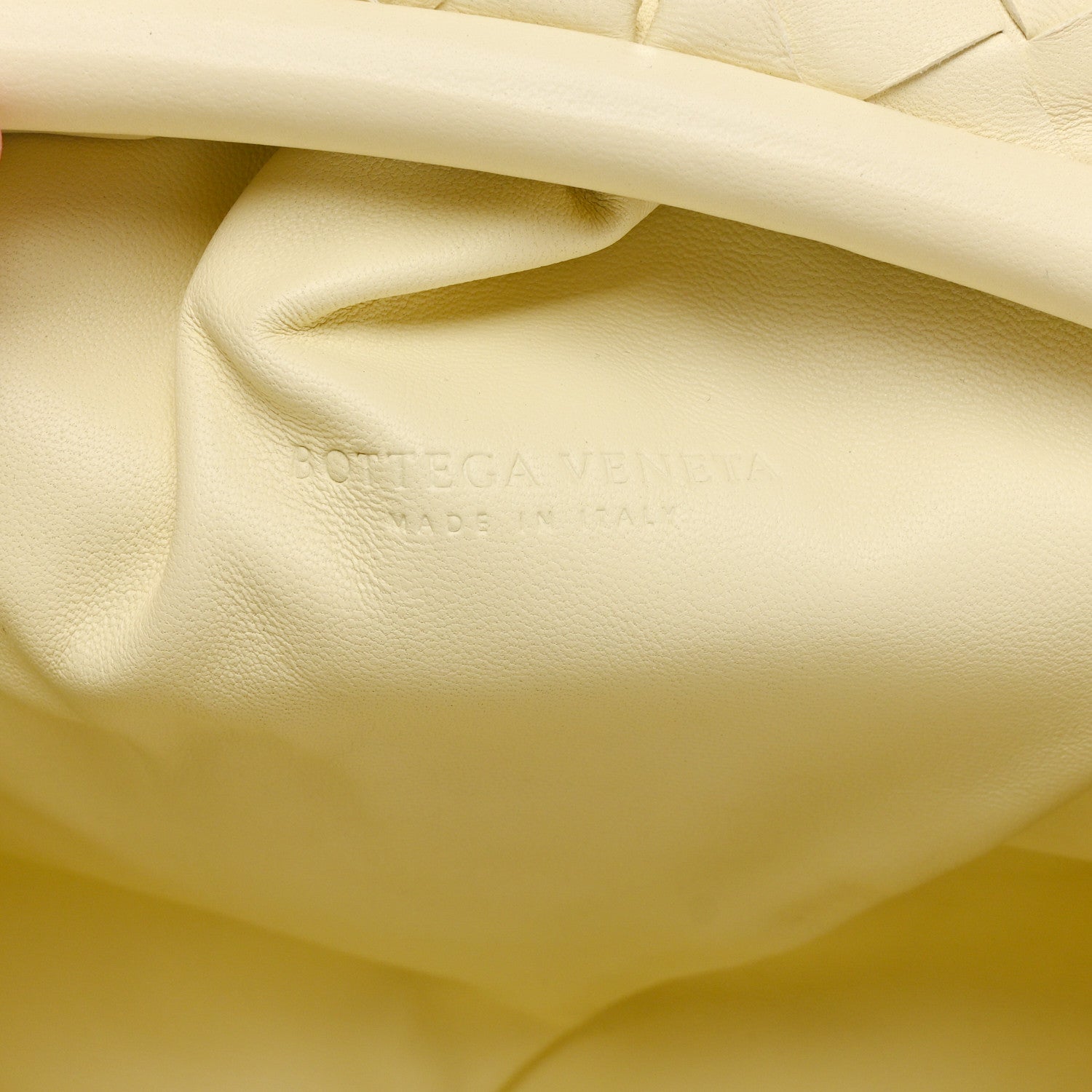 Bottega Veneta Nappa Maxi Intrecciato The Pouch Oversized Clutch Ice Cream 6 of 10
