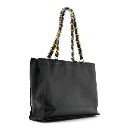 Chanel Lambskin CC Tote Black 3 of 15