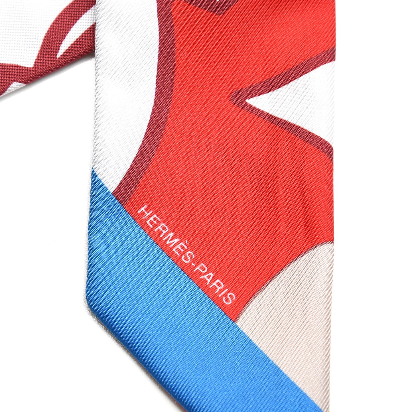 Silk Graff Graffiti Twilly Rouge Piment White Cobalt