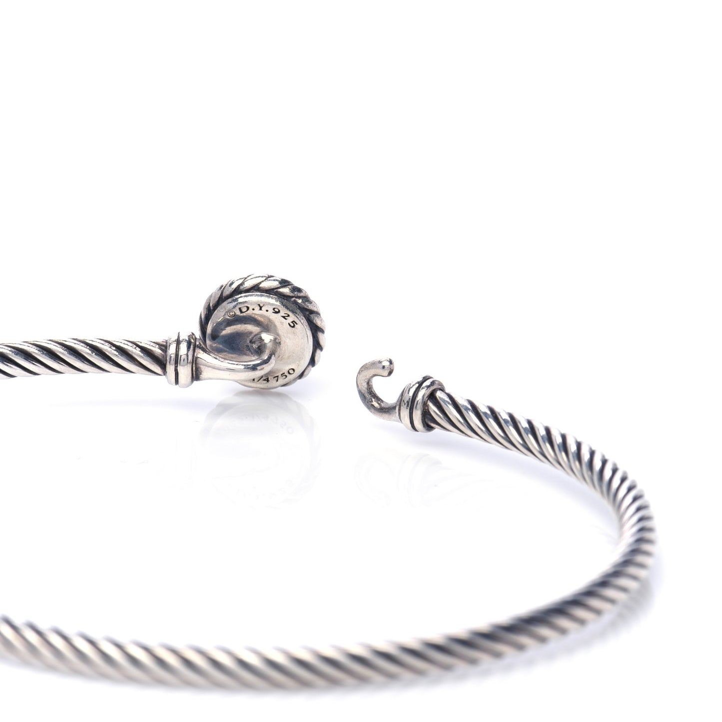 Sterling Silver 18K Yellow Gold 3mm Chatelaine Bracelet