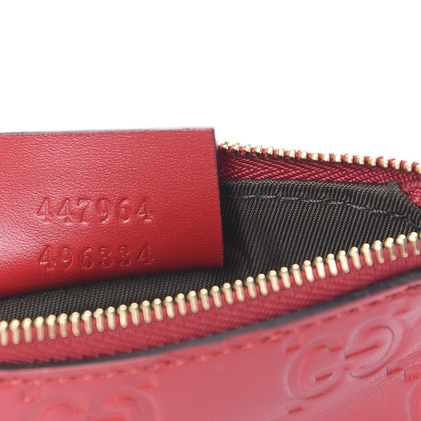 Guccissima Key Case Hibiscus Red