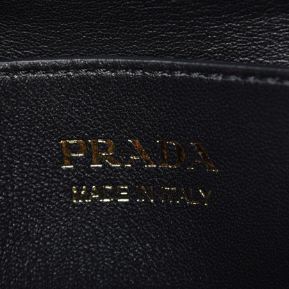 Prada Saffiano Cuir Small Bi-Color Double Bag Palissandro Black 7 of 7