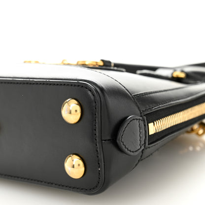 Gucci Boarded Plutone Calfskin Mini Horsebit 1955 Top Handle Bag Black 10 of 10