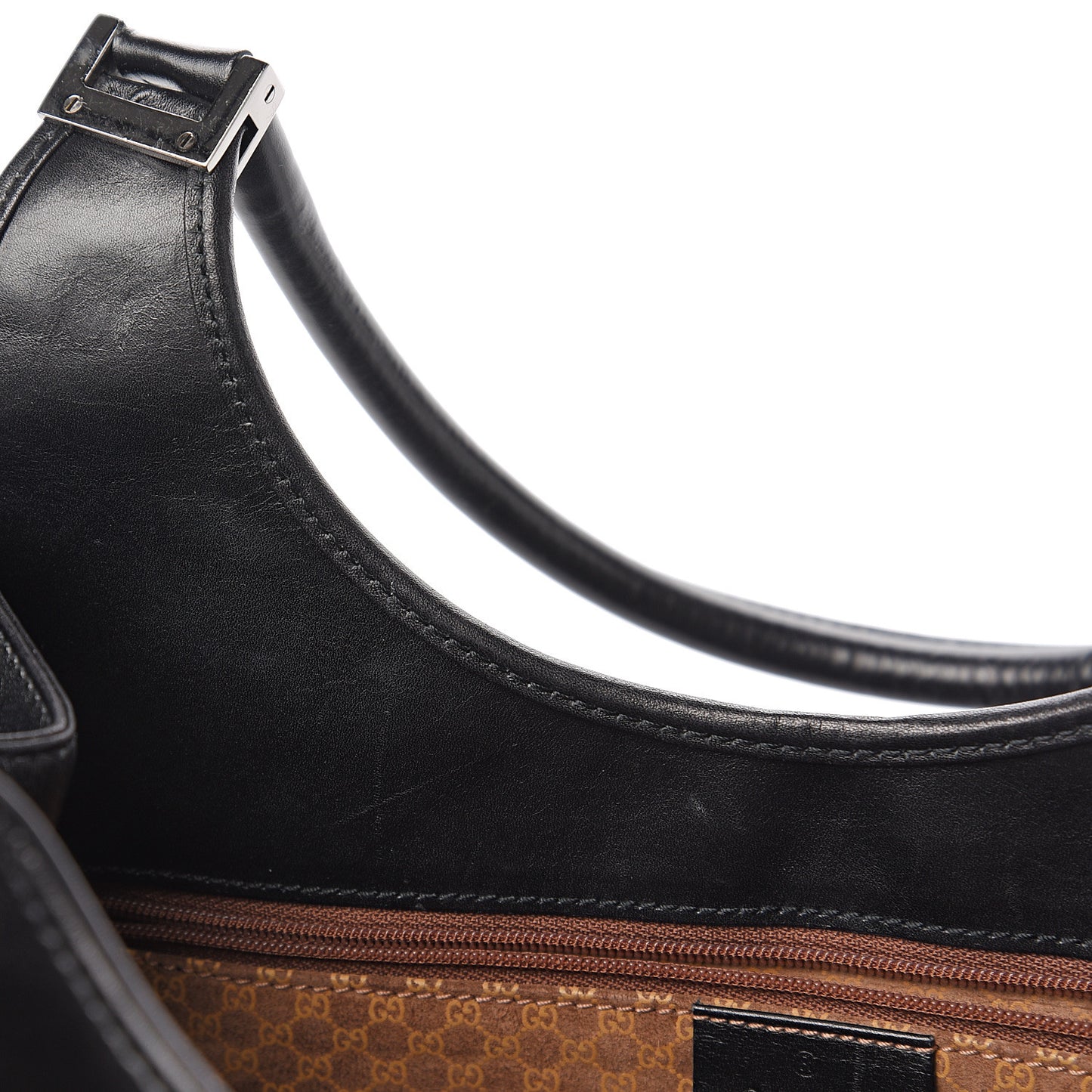 Calfskin Bardot Hobo Black