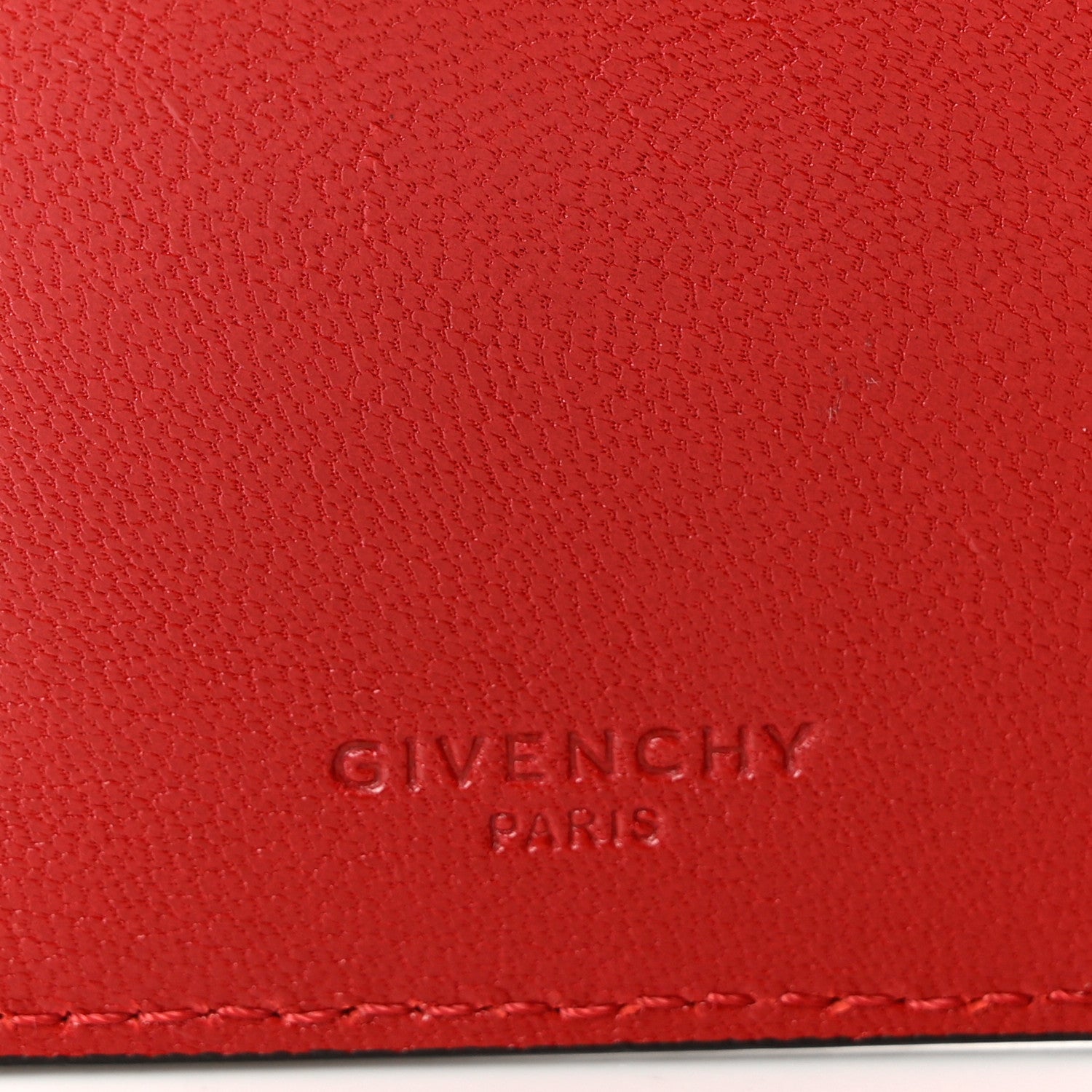 Givenchy Goatskin Diamond Quilted GV3 Medium Wallet Vermillion 6 of 7