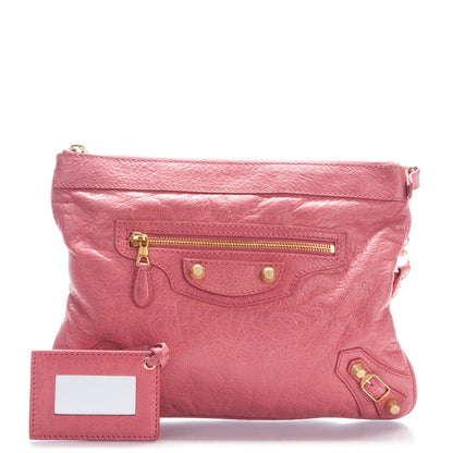 Balenciaga Agneau Giant 12 Gold Hardware Flat Handle Clutch Rose Bonbon 1 of 7