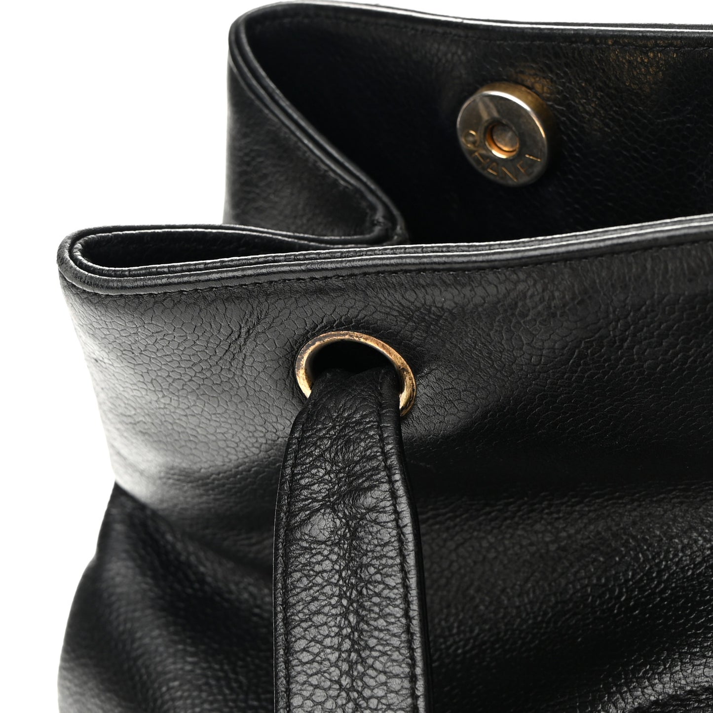 Caviar Large CC Shoulder Bag Black