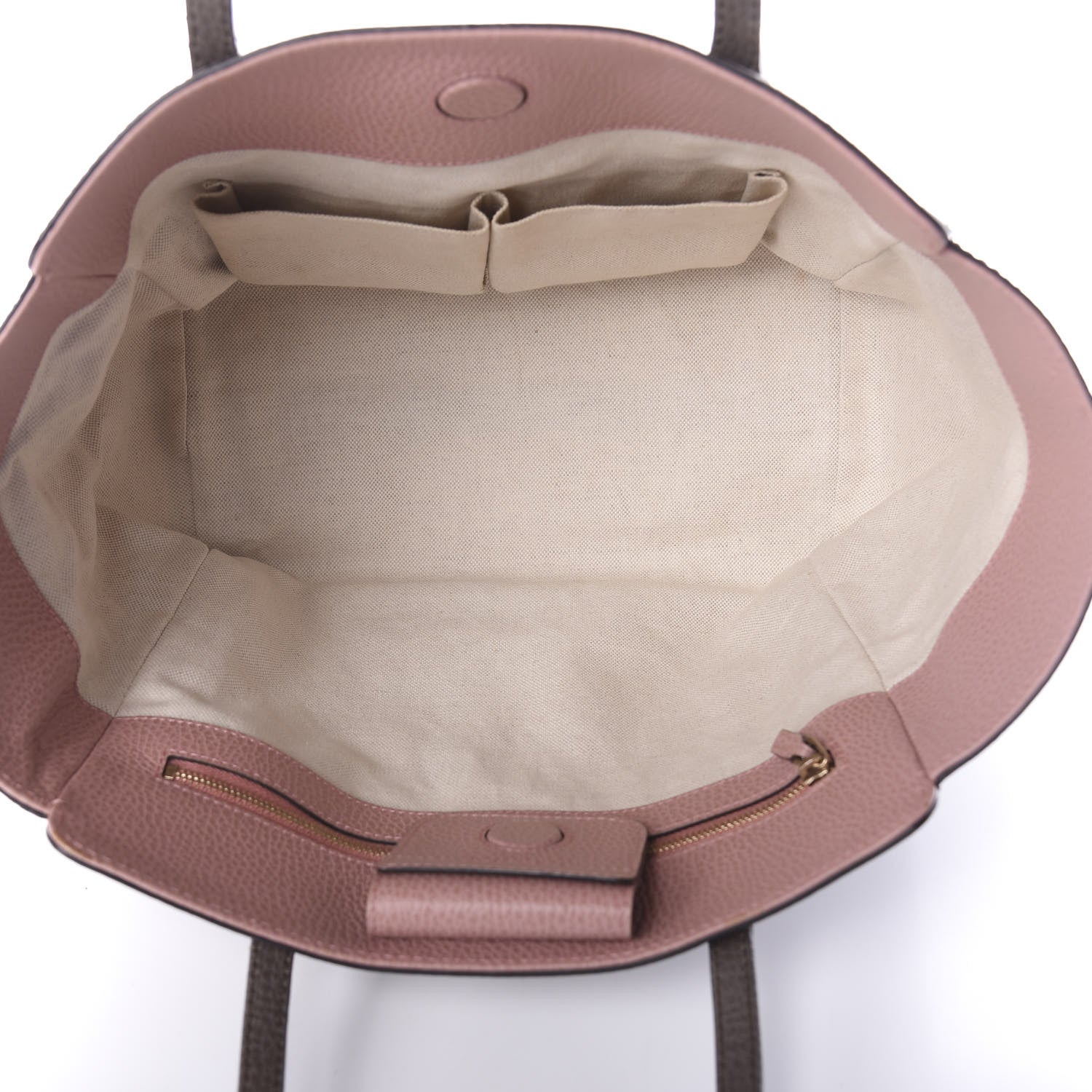 Gucci Dollar Calfskin Small Swing Tote Grey Field Soft Pink 5 of 9