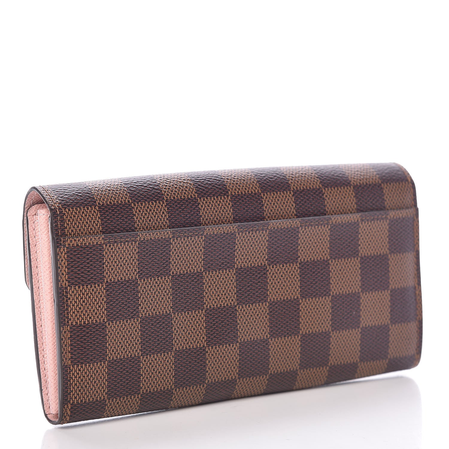 Louis Vuitton Damier Ebene Sarah Wallet NM Rose Ballerine 3 of 6