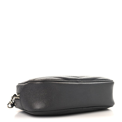 Saint Laurent Grain De Poudre Matelasse Monogram Mini Lou Camera Bag Asphalt 4 of 11