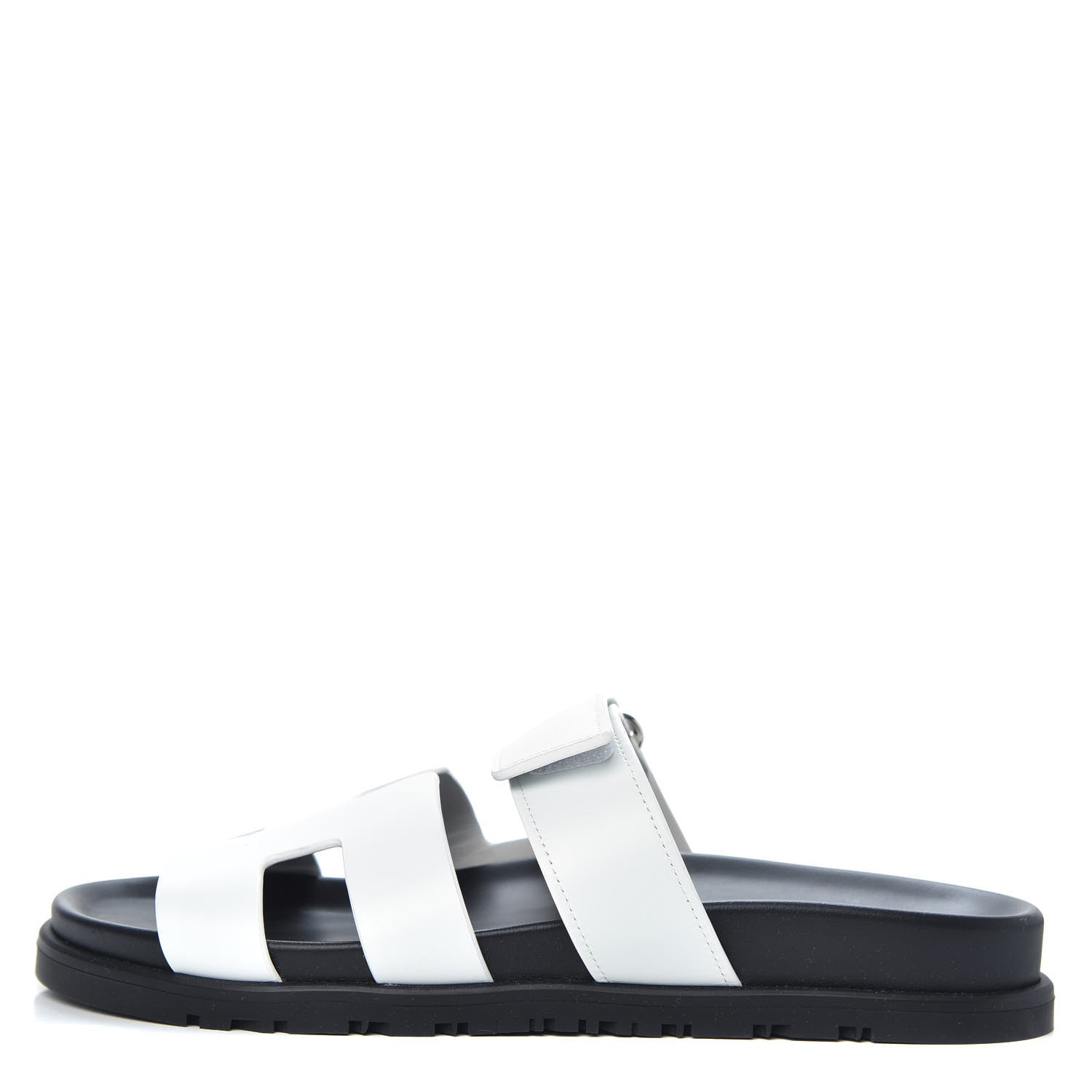Hermes Calfskin Womens Chypre Sandals 38 White 1 of 9