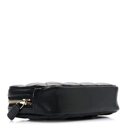 Chanel Caviar Quilted Small Curvy Pouch Cosmetic Case Black 4 of 8