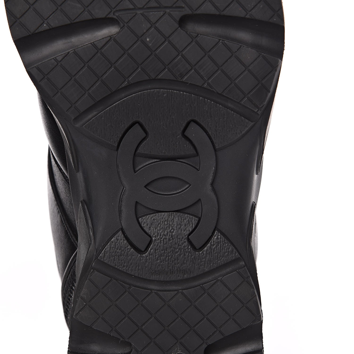 Chanel Calfskin Mens CC Sneakers 44 Black 6 of 9