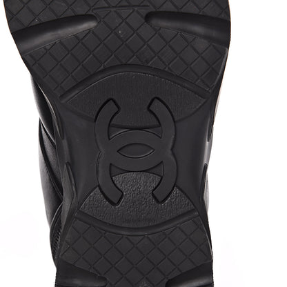 Chanel Calfskin Mens CC Sneakers 44 Black 6 of 9
