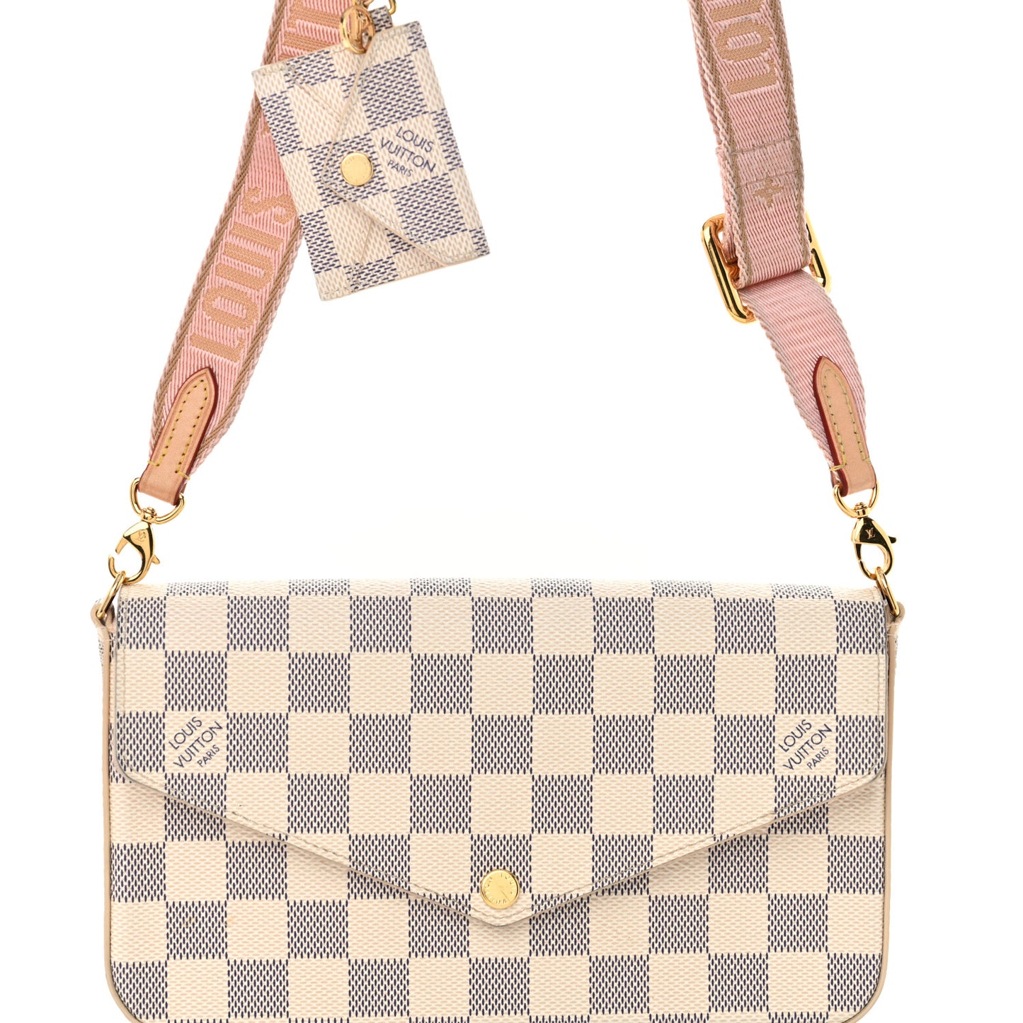 Damier Azur Felicie Strap & Go Rose Ballerine