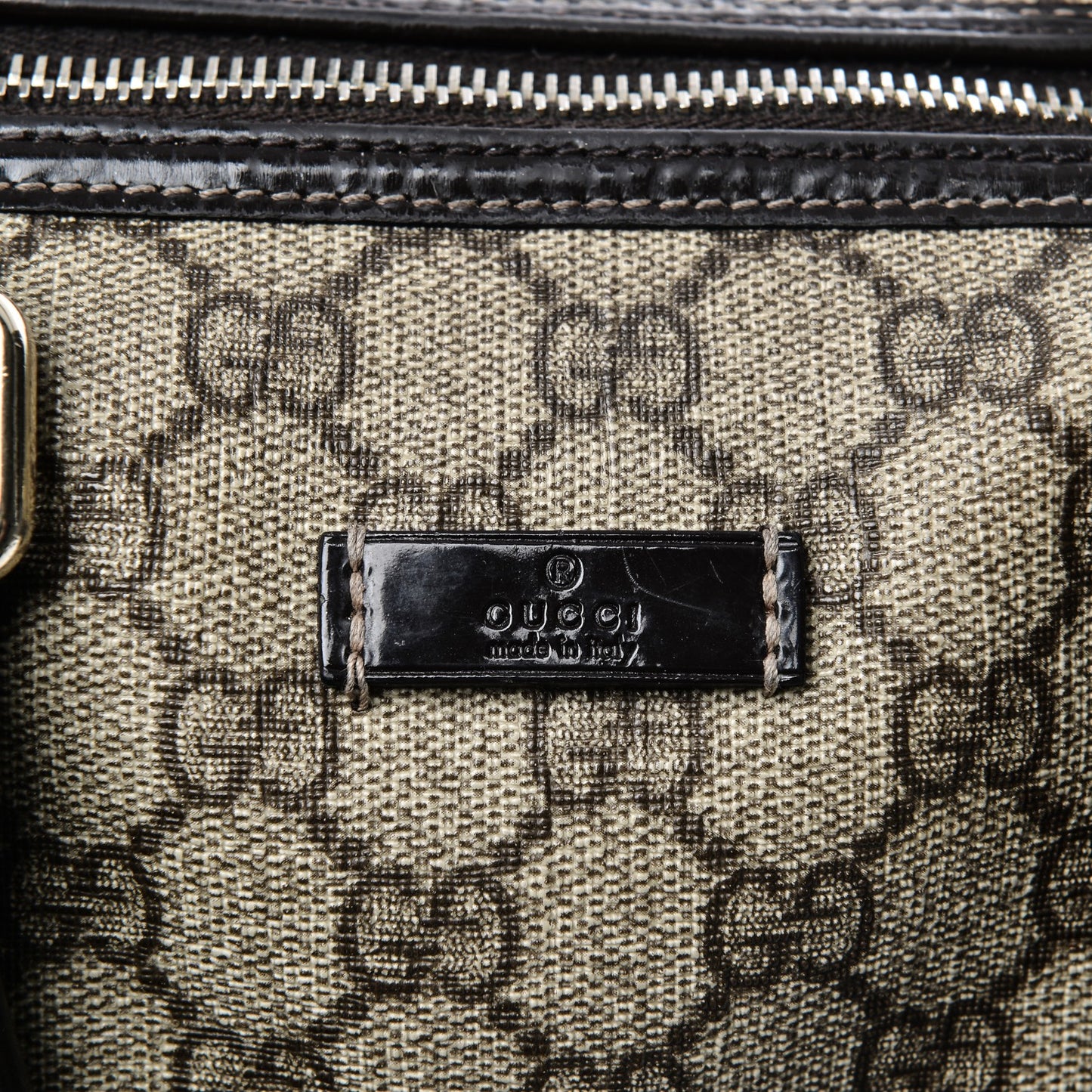 GG Plus Monogram Medium Joy Boston Dark Brown
