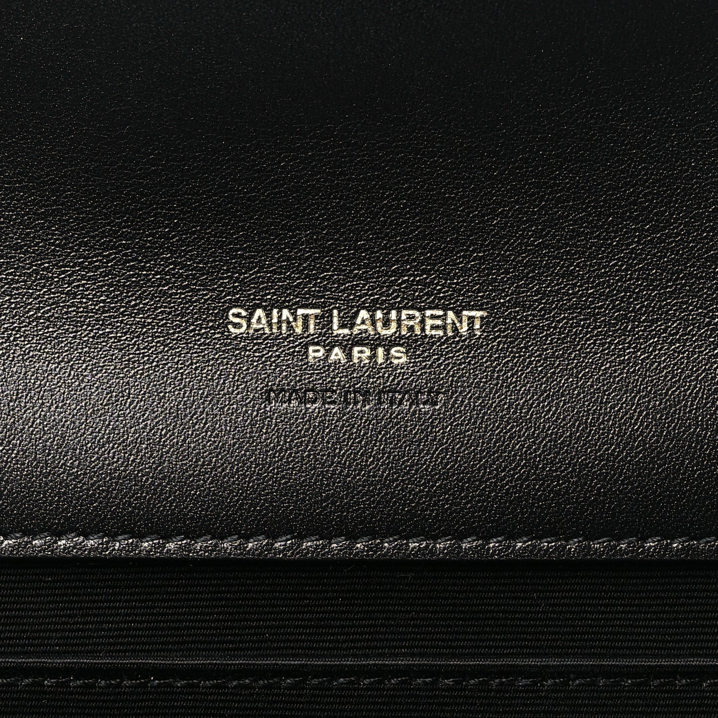 Patent Matelasse Chevron Monogram Envelope Clutch Black