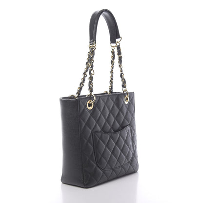 Chanel Caviar Quilted Petit Shopping Tote PST Black 3 of 10