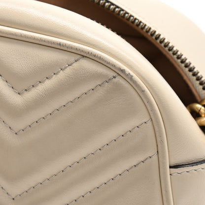 Gucci Calfskin Matelasse Small GG Marmont Chain Shoulder Bag White 12 of 12