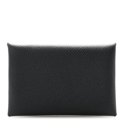 Hermes Epsom Calvi Card Case Black 1 of 7
