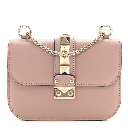 Valentino Garavani Vitello Small Glam Lock Rockstud Flap Poudre 1 of 11