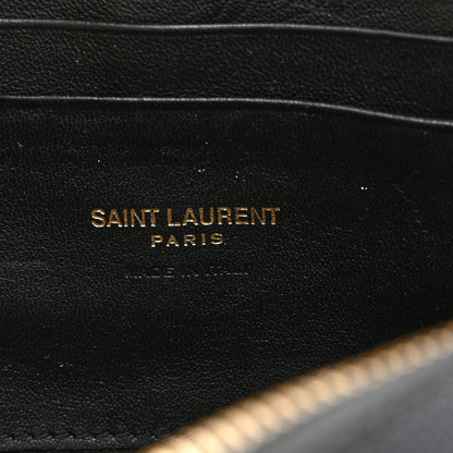 Saint Laurent Grain De Poudre Matelasse Monogram Mini Lou Camera Bag Dark Smog 6 of 11