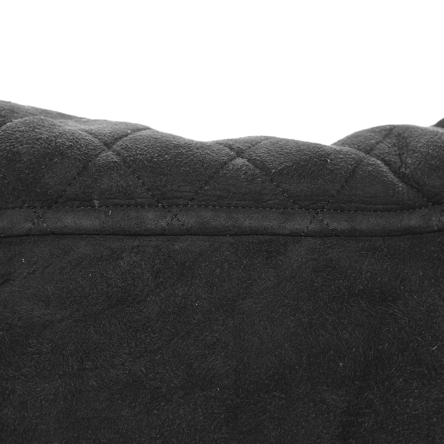 Shearling Quilted Mademoiselle Flap Black