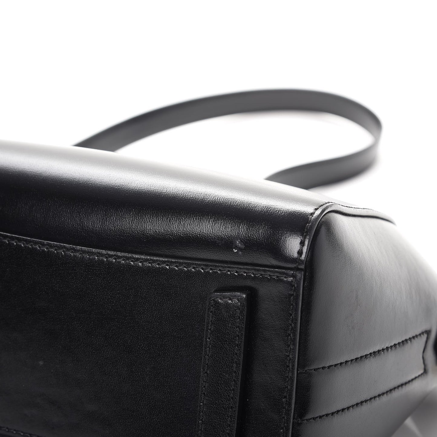 Shiny Lord Calfskin Mini Antigona Black