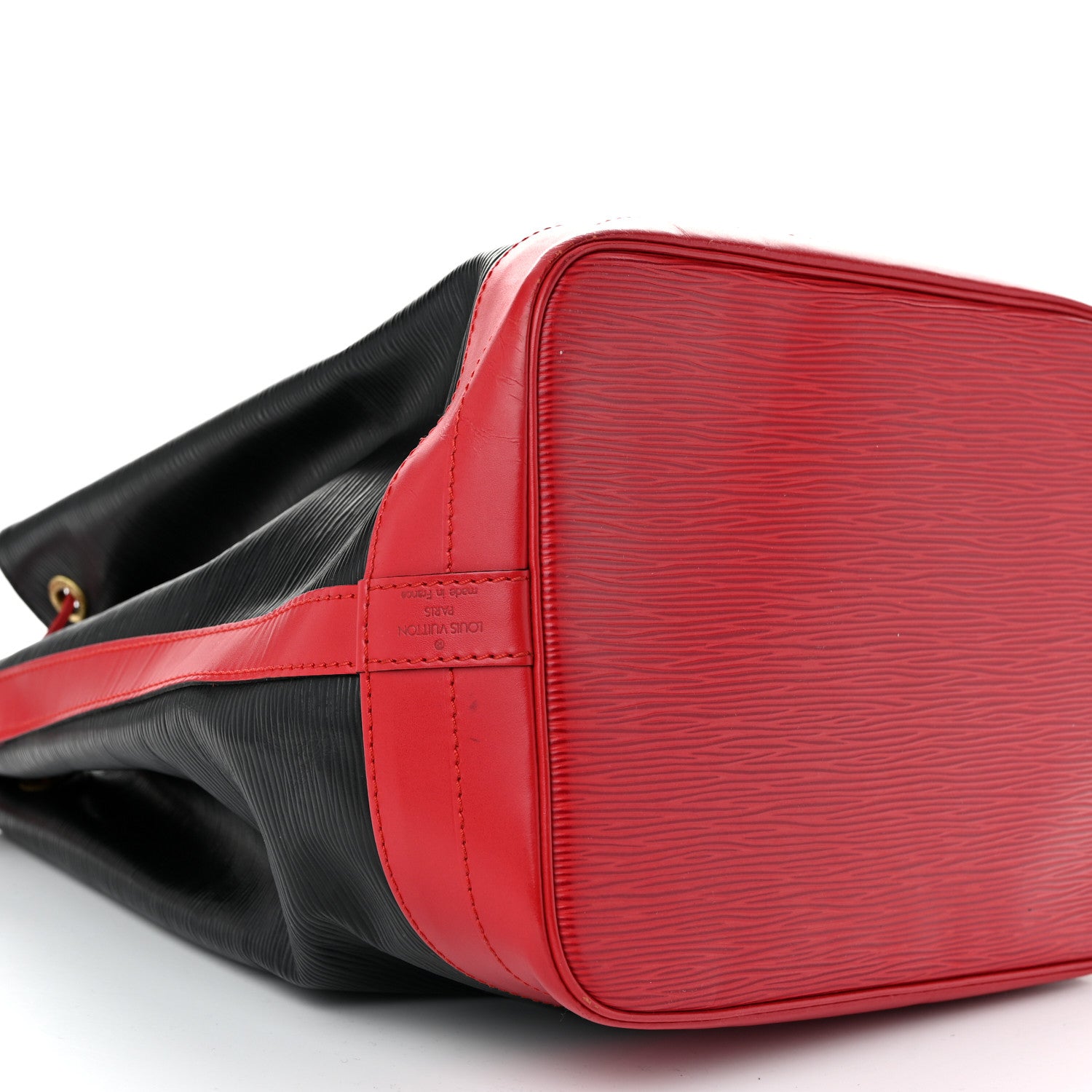 Louis Vuitton Epi Bi-Color Noe Castillan Red Black 7 of 9