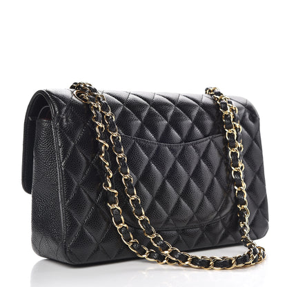 Chanel Caviar Quilted Medium Double Flap Black 3 of 17