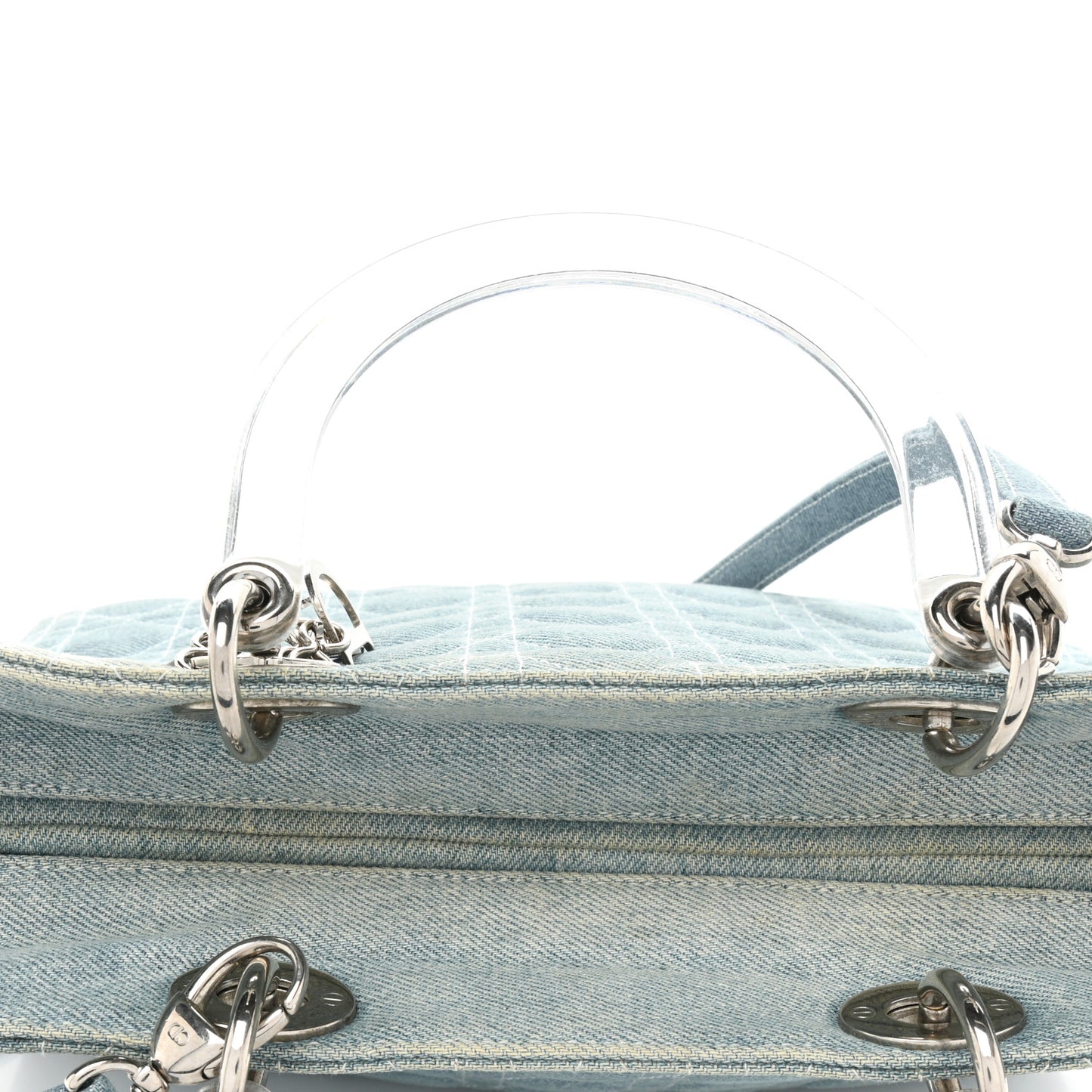Denim Cannage Large Lady Dior Light Blue