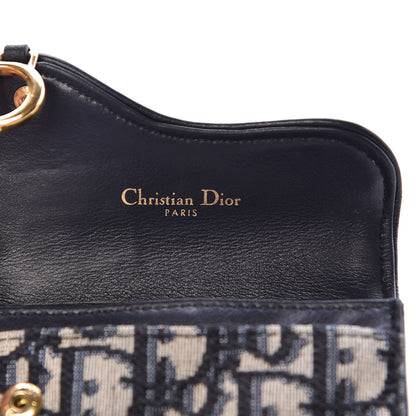 Christian Dior Oblique Saddle Card Holder Blue 6 of 11