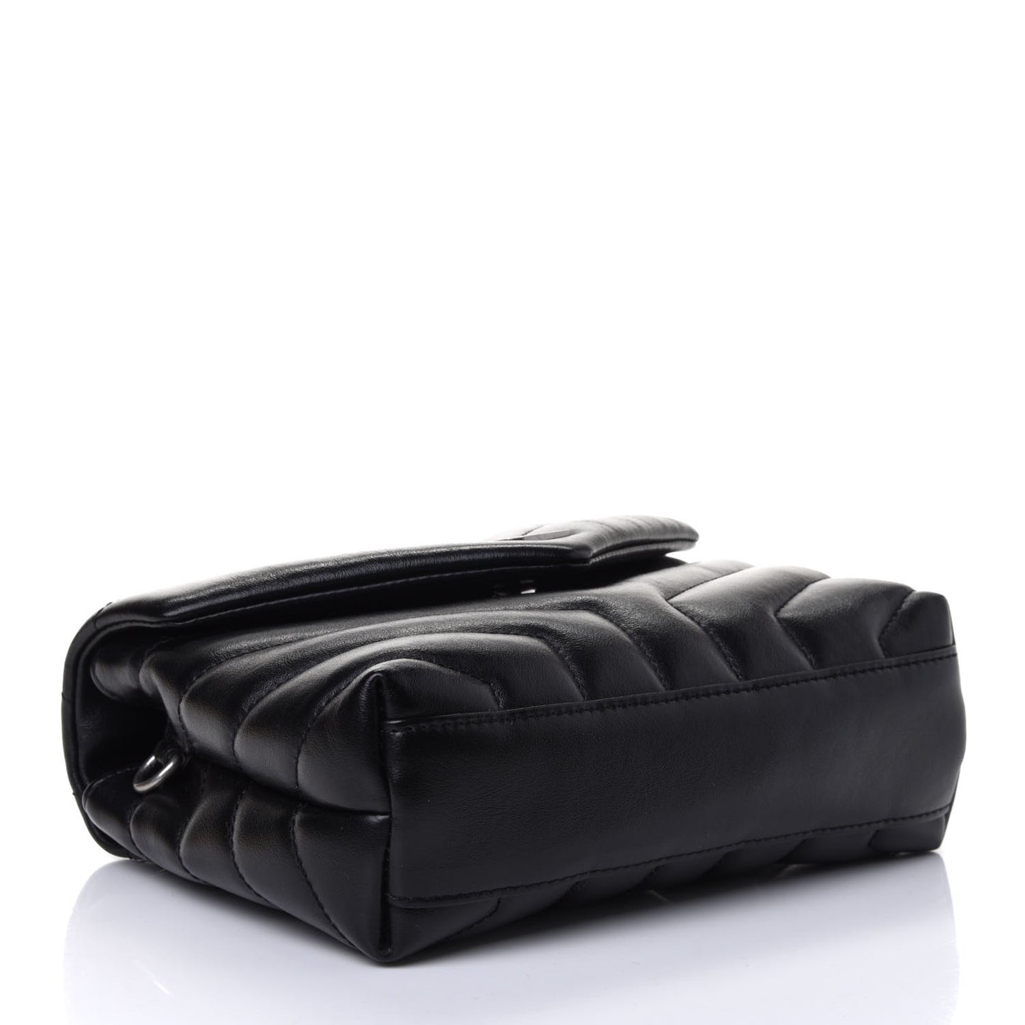 Calfskin Y Quilted Monogram Toy Loulou Crossbody Bag Black