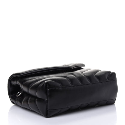 Saint Laurent Calfskin Y Quilted Monogram Toy Loulou Crossbody Bag Black 3 of 4