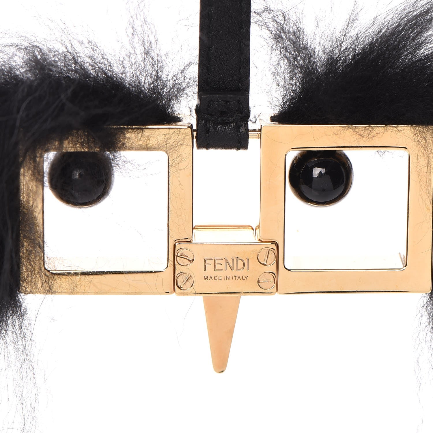 Fendi Fox Fur Hypnoteyes Key Ring Black 5 of 6