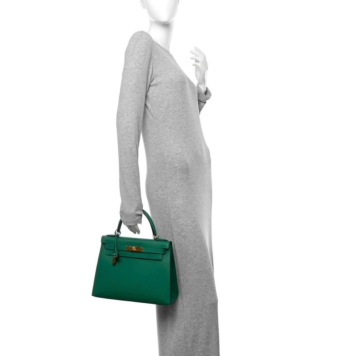 Hermes Epsom Kelly Sellier 28 Vert Vertigo 2 of 12