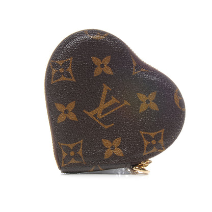 Louis Vuitton Monogram Leopard Coeur Heart Coin Purse Blanc Corail 1 of 8