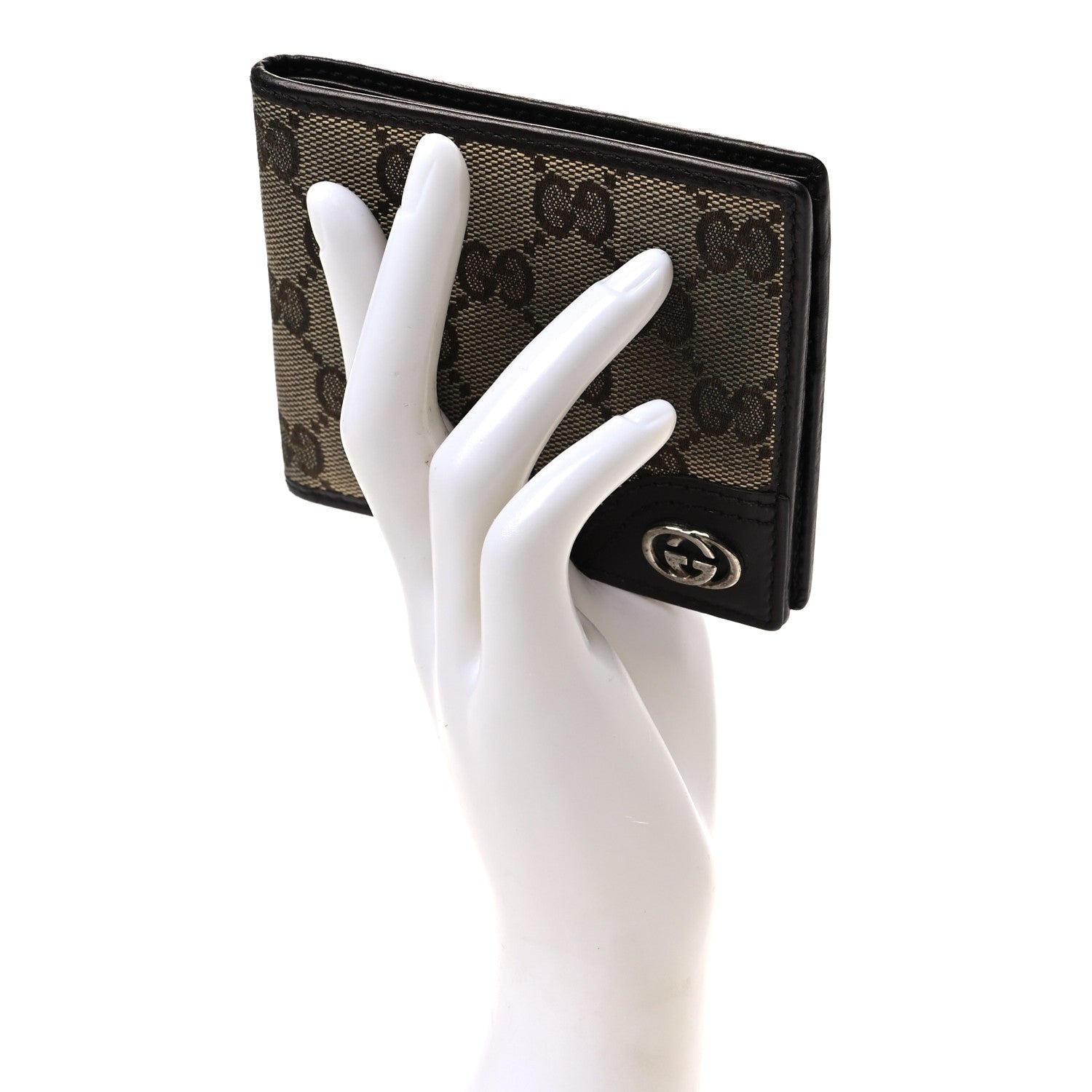 Gucci Monogram Britt Bi-Fold Wallet Dark Brown 2 of 6