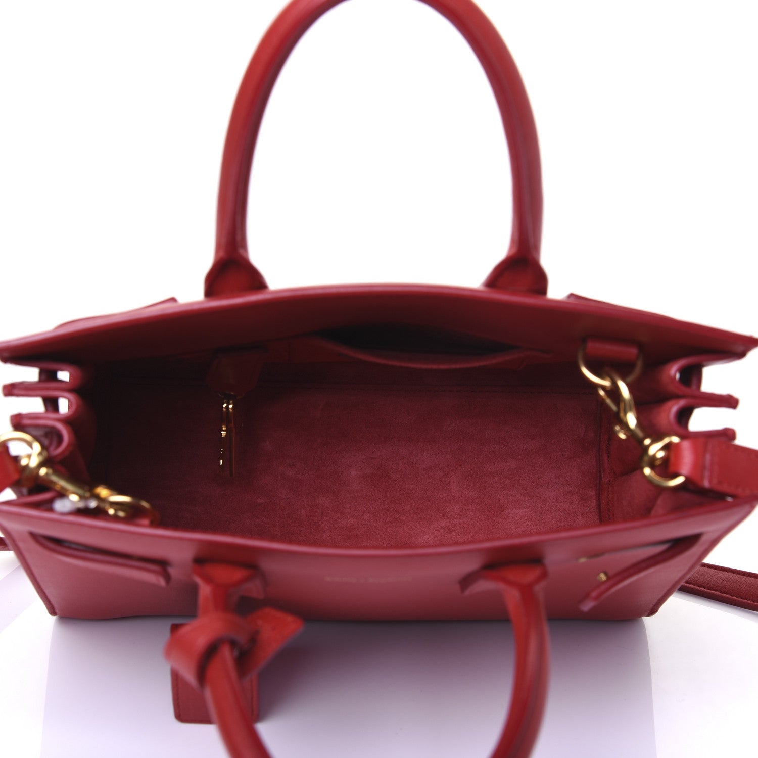 Saint Laurent Calfskin Nano Sac De Jour Lipstick Red 5 of 12