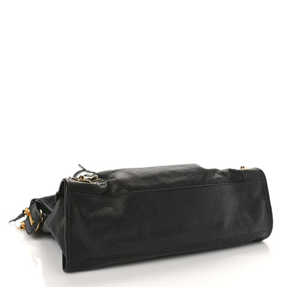 Balenciaga Chevre Gold Metallic Edge Hardware City Black 4 of 8