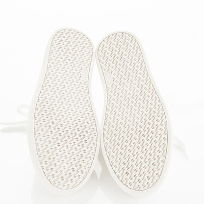Hermes Swift Nappa Quicker Sneakers 37.5 Blanc Or Rose 5 of 8