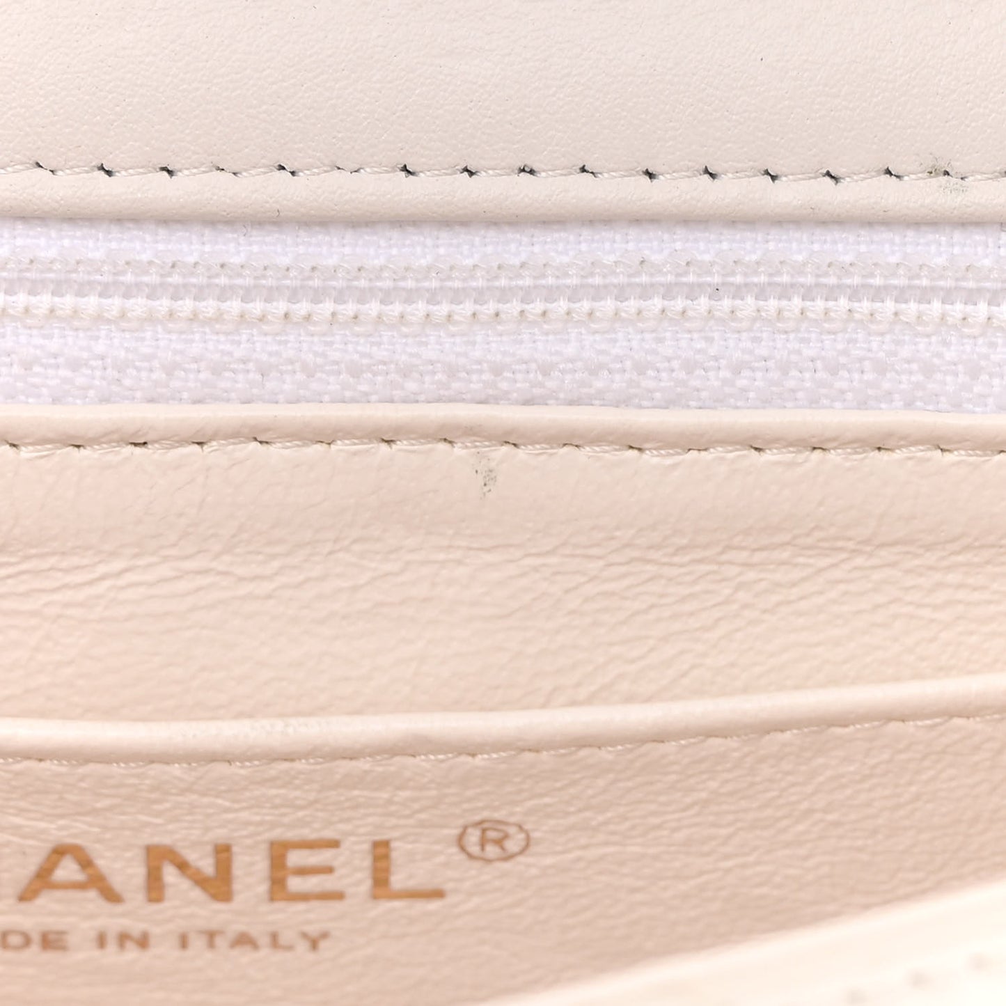 Patent Quilted Mini Square Flap White