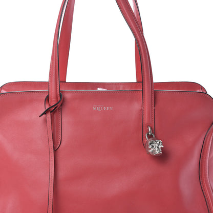 Alexander McQueen Pebbled Calfskin Large Skull Padlock Zip Around Tote Pink 8 of 15