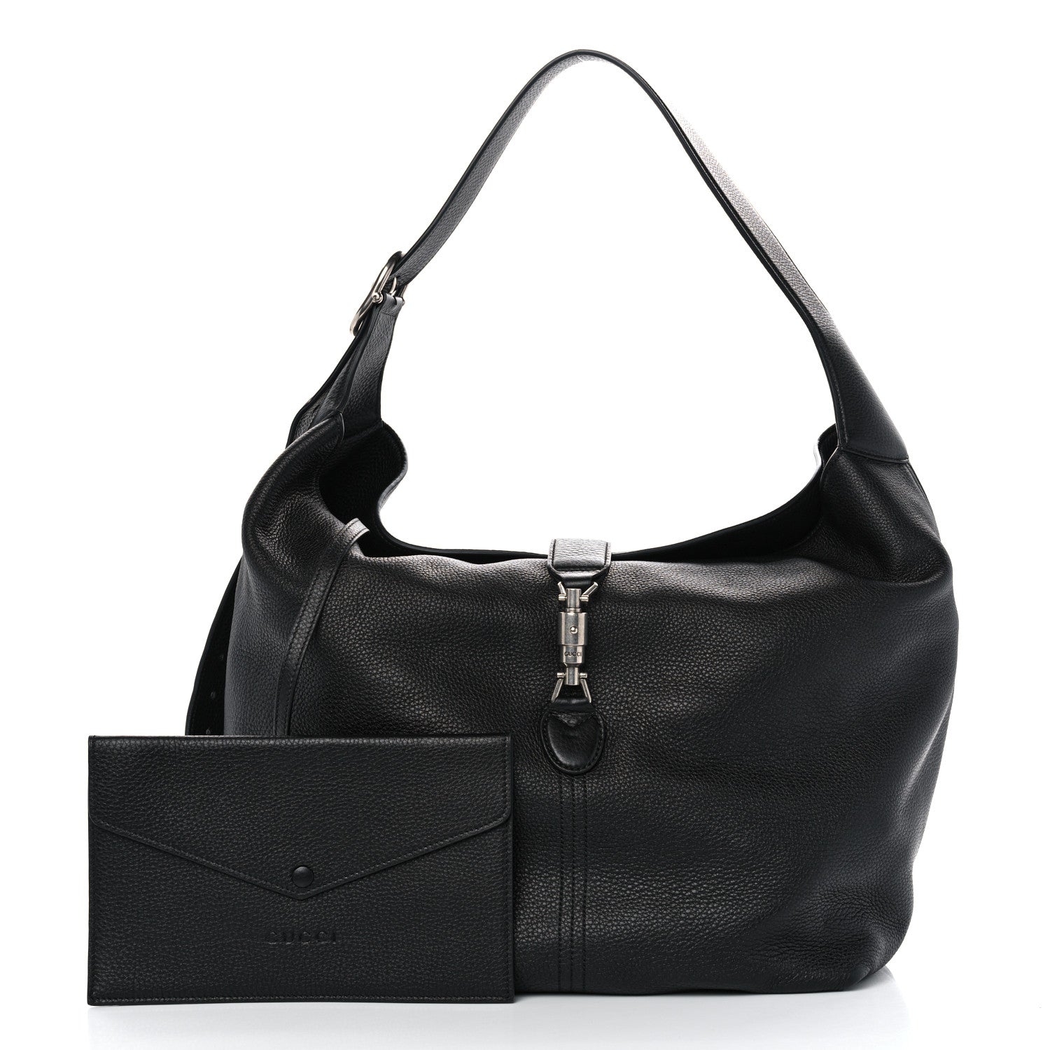 Gucci Amour Grane Calfskin Medium Jackie 1961 Crossbody Bag Black 3 of 10