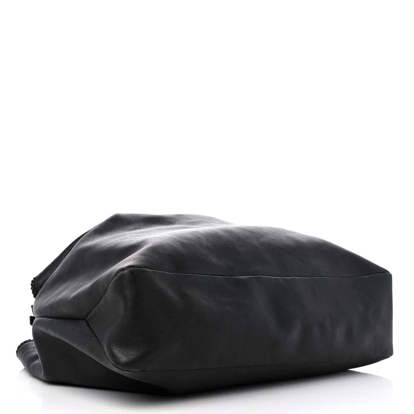 Calfskin Large Horsebit Chain Hobo Black