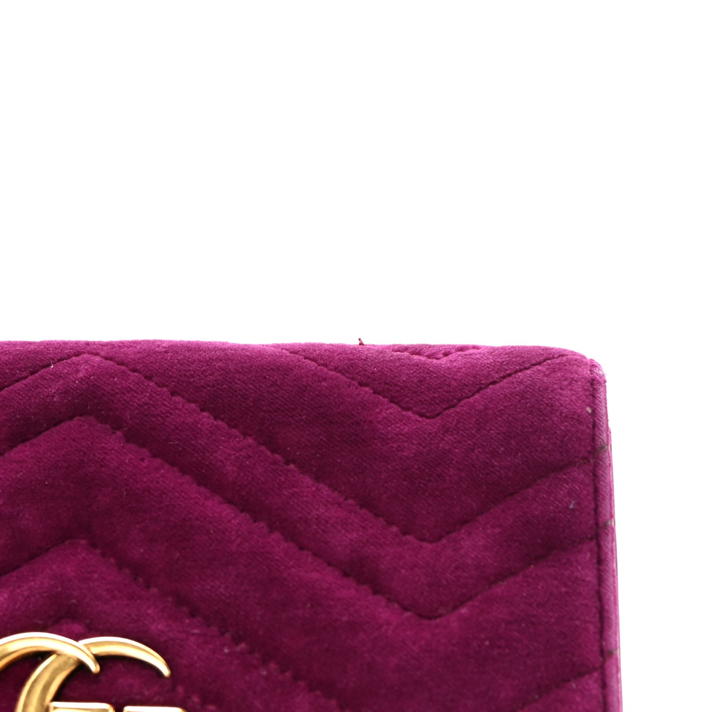 Velvet Matelasse GG Marmont Mini Bag Fuchsia Violet Cyclamen